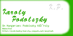 karoly podolszky business card